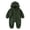 03-Green, variant on Annhoo Newborn Boys Girls Fleece Rompers Fall Winter Infant Long Sleeve Button Down Hooded Jumpsuits with Cute Ears