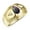 Alexandrite, variant on Men's Rings Yellow Gold Plated Silver Pear Tear Drop Cabochon Gemstone & Diamond Ring Cabochon Ruby Size 8