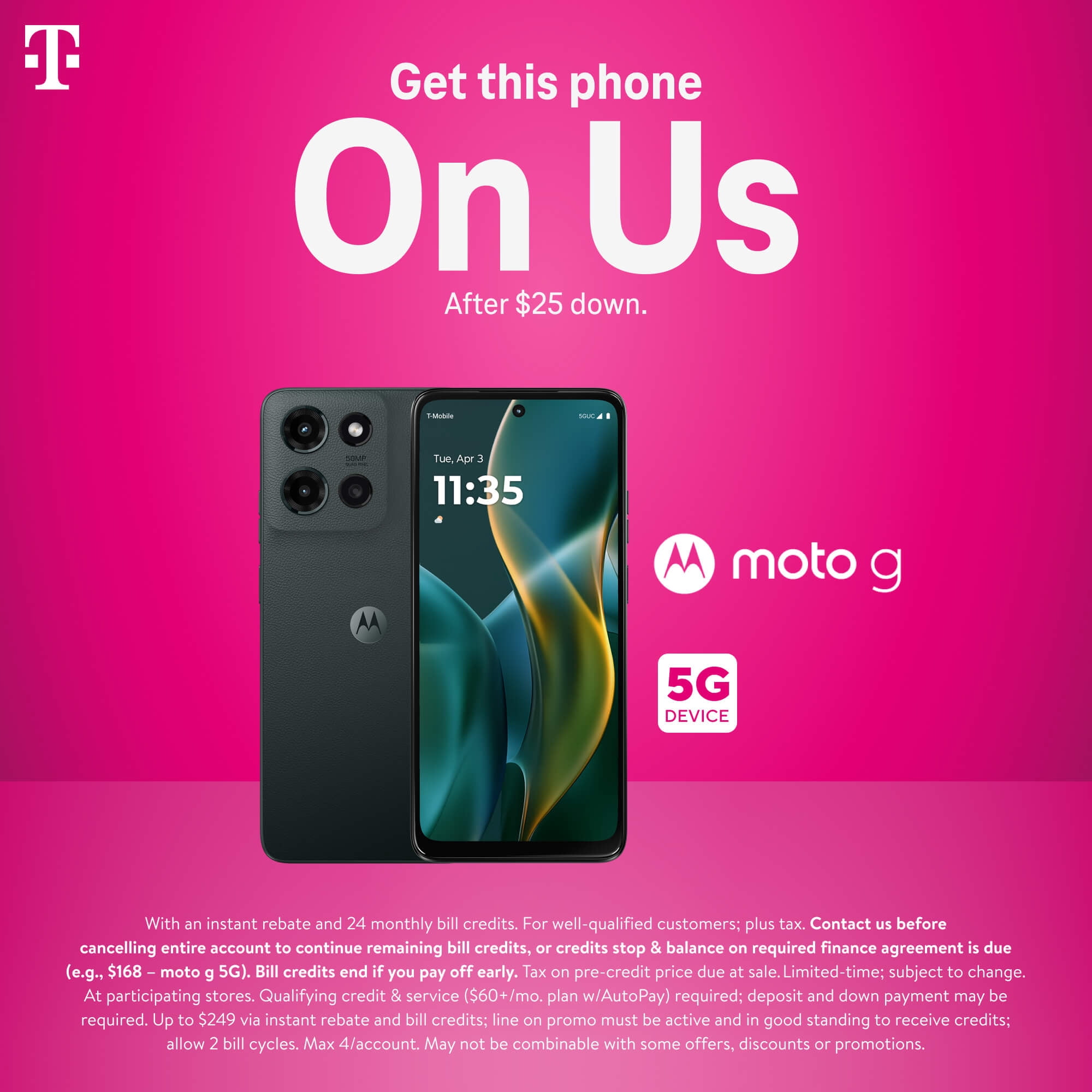 T-Mobile Postpaid Moto G 2026 128GB Pantone Slipstream