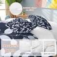thumbnail image 2 of 3 Piece Blue White Eucalyptus Duvet Cover Set Queen Size,Microfiber Comforter/Quilt Cover with Corner Ties and 2 Pillowcases,Spring Summer Watercolor Leaf All Season Soft Bedding with Zipper Closure, 2 of 8
