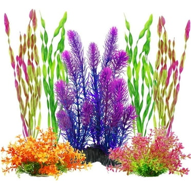 Kabuer Aquarium Plants Fish Tank Decorations Aquarium Decoration Purple Water Fake Plant Used for Fish Tank