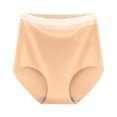 thumbnail image 4 of HUPOM Womens Cotton Underwear Panties In Clothing High Waist Activewear Tie Seamless Waistband Beige XL, 4 of 5