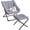 Grey, variant on Eastvita XL Foldable Saucer Chair with Plush Faux Fur - Portable Accent Seat in Blue for Living Room Dorm Bedroom Non - Slip Base for Adults Teens