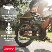 Huffy 16 Rock It Boys’ Kids’ Bike, Fits Riders 42”-48”, EZ Build, Red