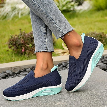 

Up to 30% off Zanvin Women s Fashion Sneakers Clearance Casual Work Shoes Non Slip Running Shoes Athletic Sneakers Thick Soled Sports Walking Shoes Blue Size 8