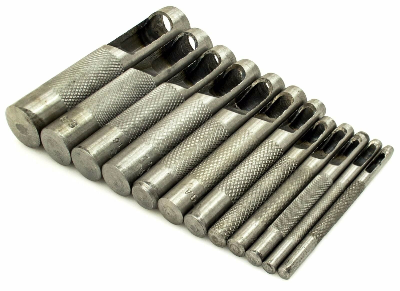 12 Pc Hollow Punch Set Leather Working Vinyl Tools Leather Craft