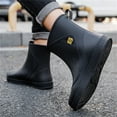 thumbnail image 6 of XIMIN Rain Overshoes for Women Mens Low Top Rubber Shoes Outdoor Work Fishing Car Wash Rubber Rain Shoes Casual Fashion Footwear (44, Black), 6 of 6