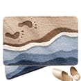 thumbnail image 2 of Soft Bath Mats, Luxury Absorbent Non-Slip Shower Rugs with Modern Pattern Design for Bathroom Brown 32" x 20", 2 of 7