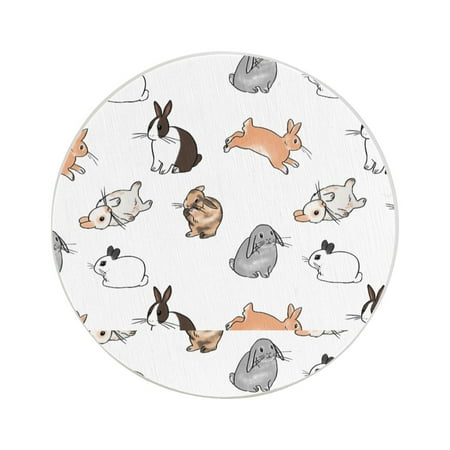 

Circular Drink Coasters Set Rabbit Filter Beautiful Home Decor Diatomite Heat-Resistant Diatomite Protect Table Countertop