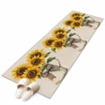 thumbnail image 2 of 2'x6' Rug Runners for Hallways Kitchen, Sunflower Non Slip Entryway Beside Floor Carpet Runner, Farm Floral Watercolor Plaid Botanicals Washable Laundry Room Bedroom Throw Rugs Mat for Family Pet, 2 of 8