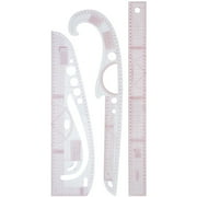 Tcwhniev 7Pcs Sewing Ruler Set French Curve Clear Ruler for Pattern Maker DIY Ropa Vestido Fabricación Sewing Ruler Tailor Set Ropa Medición Ruler Herramienta de Costura para Diseñadores Pattern Maker y Tailors