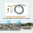 thumbnail image 3 of BAIDE HOME Natural Gas Conversion Kit for Fire Pit Table, Converts Propane Fire Pit to Natural Gas, Includes Natural Gas Valve, 10 Ft Natural Gas Hose, M12 Nozzle, and Burner Tube Clamp, 3 of 5