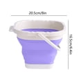 thumbnail image 3 of Cubo de agua plegable de silicona con asa, portátil, ligero, colapsable para acampar, playa, lavado de autos, limpieza del hogar, 20.5x20.5x16 cm, 3 of 6