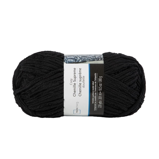 Fil Chenille Noir Confortable de MAINSTAYS