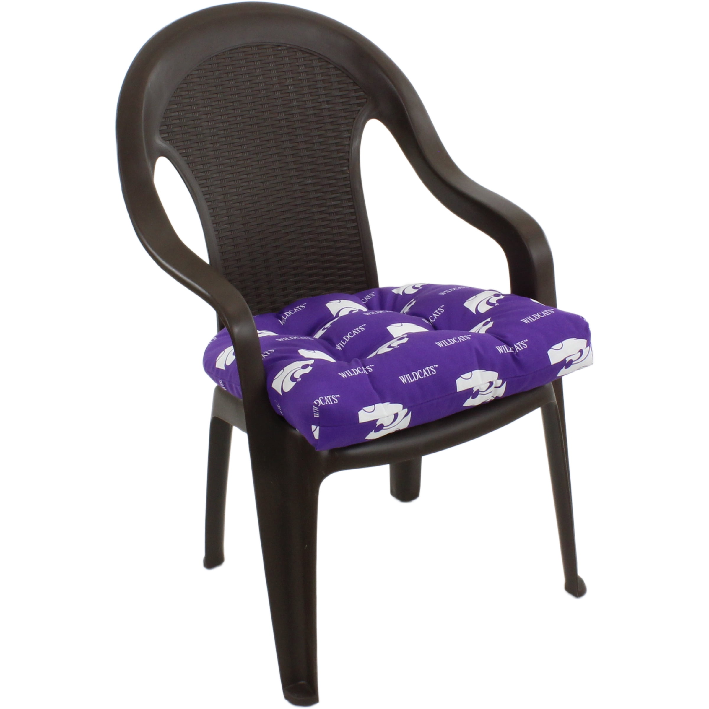 College Covers Kansas State Wildcats Patio Seat D Cushion 20" x 20", 2 Tie Backs