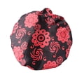 thumbnail image 1 of Minnieouse Gorro de dormir para mujer, gorro de satén elástico de banda ancha para cubrir la cabeza, calentador del cuero cabelludo, Sombreros negro rojo M（56-58cm）, 1 of 6