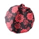 thumbnail image 1 of Minnieouse Gorro de dormir para mujer, gorro de satén elástico de banda ancha para cubrir la cabeza, calentador del cuero cabelludo, Sombreros negro rojo M（56-58cm）, 1 of 6