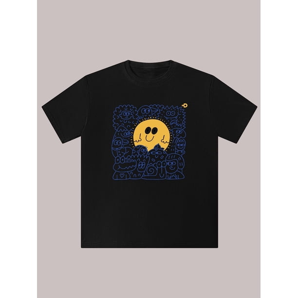 Camiseta de manga corta de algodón puro estampada de la marca de moda más llamativa para hombre