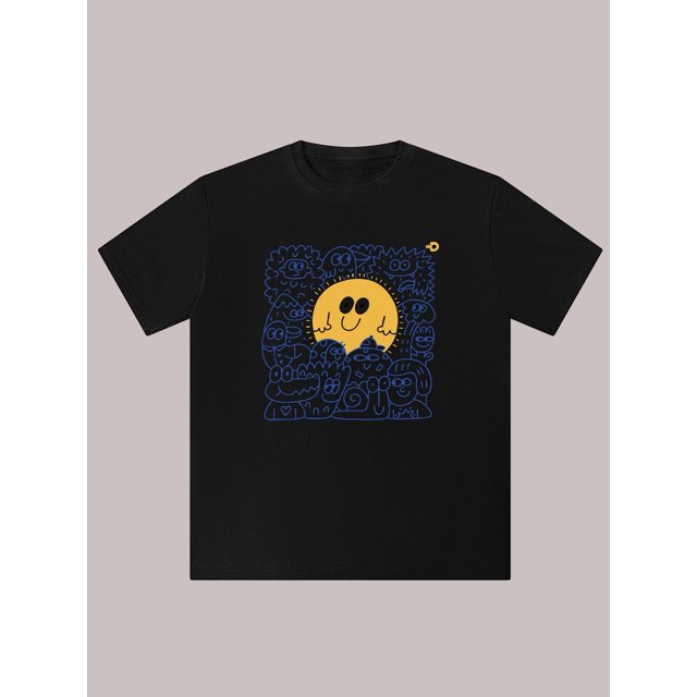 The Most Eye-catching Me Fashion Brand Printed Pure Cotton Short Sleeve T-shirt Men's Top, Casual Sporty Tee, Summer Gifts