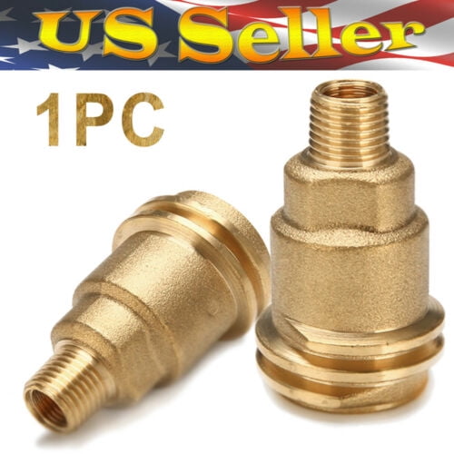 Male QCC-1 by 1/4-Inch Male Pipe Thread Brass Adapter with 1/4'' Adapter 