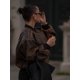 thumbnail image 2 of Chaqueta corta de cuero para mujer, abrigo ajustado de manga larga con cuello levantado, ropa de calle, a la moda, novedad de 2024, 2 of 5