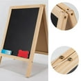 thumbnail image 2 of Clearance sale!Double-sided Foldable Easel Wooden Writing Board Blackboard Drawing Board Wooden Magnetic Message Board Decoration -25*40cm, 2 of 5