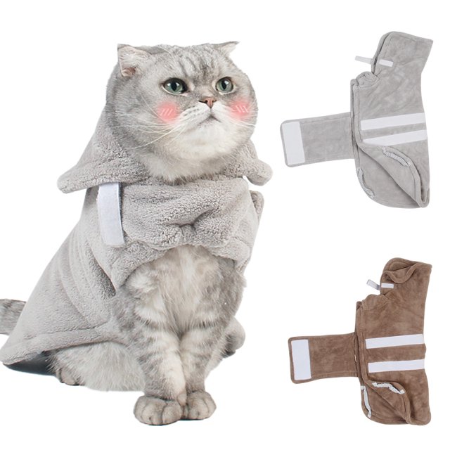 Albornoz para perros AURORA TRADE, absorbente de humedad y secado rápido, ajustable, de microfibra, para mascotas, pijama de secado rápido, superabsorbente.