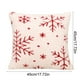 thumbnail image 3 of Funda de cojín navideña de terciopelo con copos de nieve | Cojín decorativo navideño de 45 x 45 cm para sofá y cama | Tejido jacquard nórdico rojo, verde y gris para decoración del hogar, 3 of 6