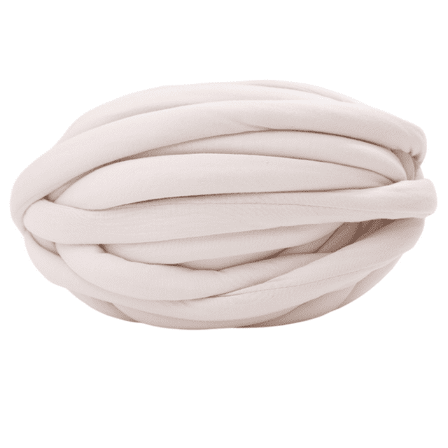Abbracc Fil de Laine Épais Tricoté Doux Lavable à la Main pour Lit Kaki Blanc