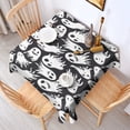 thumbnail image 2 of Black Halloween White Ghosts Square Tablecloth,Waterproof Square Table Cover,Wipeable Spillproof Washable Table Cover for Home Kitchen Party Decor 42"X42"(107x107cm), 2 of 6