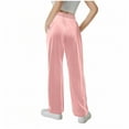 thumbnail image 2 of fatyb Boys Girls Velvet Pants Elastic Waist Drawstring Casual Pants Wide Leg Velour Trousers with Pockets, 2 of 6
