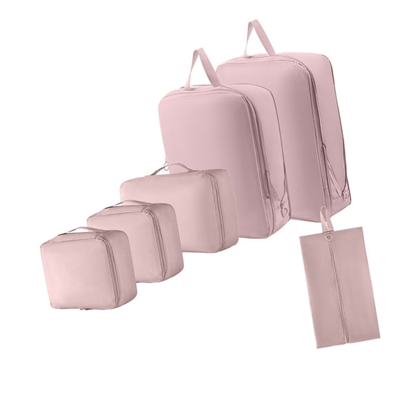 Pack of 6 Travel Packing Cubes Clothing Storage Bags Easy to Use Organizers