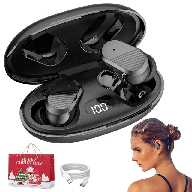Echolabs Ear Buds 2024 Edition, Echolabs Audio Ear Buds 2024 Edition, Echolabs Earbuds 2024 Long Life Battery, Echolabs Audio Earbuds 2024 Wireless Bluetooth, Waterproof (Black-1 Pc)