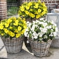 thumbnail image 3 of Artificial Impatiens Flowers 4 Pcs 7 Branches Faux Impatiens Bushes Silk Impatiens Bouquet Faux Flower Outdoor UV Resistant Fake Plants for Patio Lawn Garden Pot Hanging Basket Porch Decor,Yellow, 3 of 8