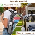 thumbnail image 5 of Xoenoiee Pug Dog Polka Dot Print 17 Inch Clear Backpack PVC See Through Transparent Bookbag with Padded Straps, Large Capacity School Bag for Girls Elementary Middle School Travel Daypack, 5 of 7