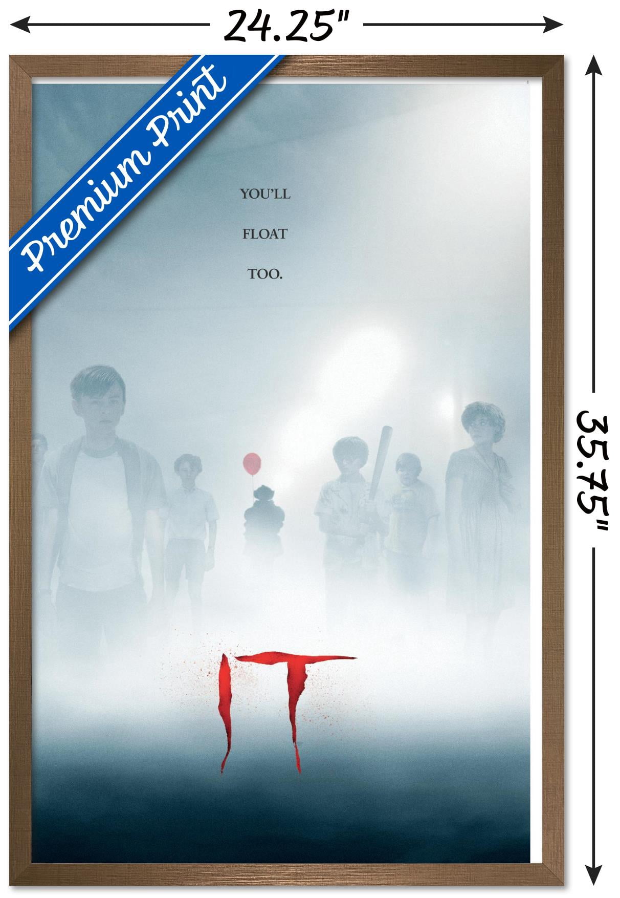 IT - Mist Wall Poster, 22.375" x 34", Framed