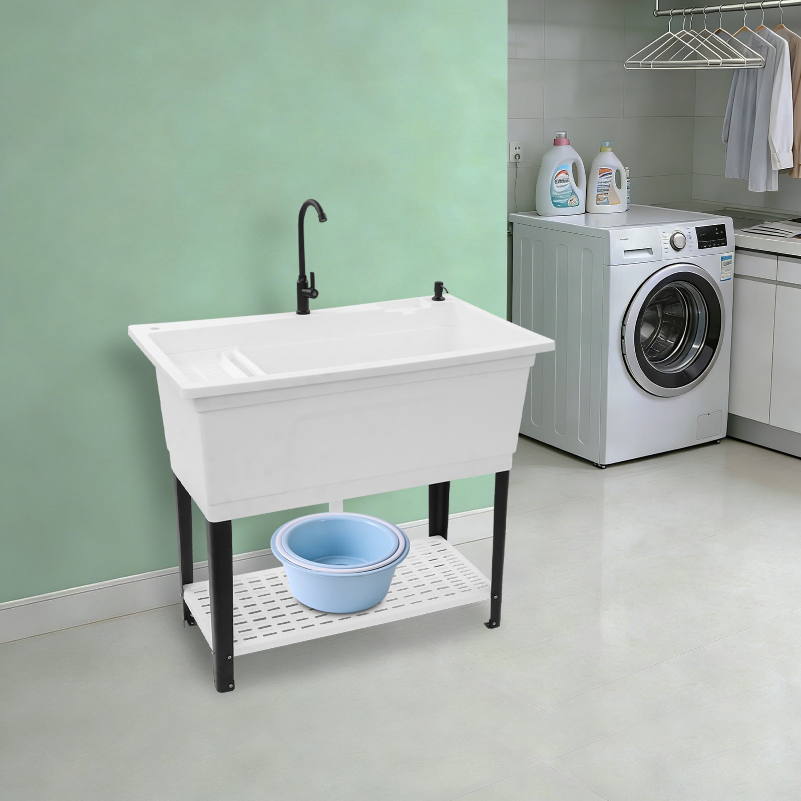 39.9*15*23.6in Kitchen Rectangle Sink Multi-Purpose Kitchen Utility Sink for Restaurant Workshop Garage