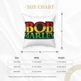Bob Marley Faux Leather Decorative Throw Pillow Covers Modern Solid