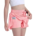 thumbnail image 3 of Girls Flowy Shorts,Youth/Toddler Kids Butterfly Shorts with Spandex Liner 2-in-1 for Running,Sports,Athletic,Fitness,Tennis,(Pink), 3 of 6