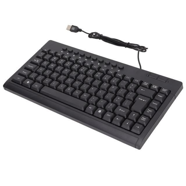 Mini Keyboard 95 Keys Wired USB Single Small Keyboard, Exquisite Craftsmanship, Plug and Play, Touch Comfort for Desktop Computer Laptop