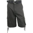 thumbnail image 2 of Hat and Beyond Men's Loose Fit Twill Multi Pocket Cargo Shorts with Belt, 2 of 4