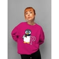 thumbnail image 2 of Penguin Varsity P - Cozy Mascot Emoji Graphic Women's Sweatshirt, 2 of 4
