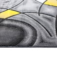 thumbnail image 5 of Allstar 8x10 Modern Area Rug in Yellow with Charcoal Grey Abstract Mosaic Curve design (7' 9" x 9' 8"), 5 of 6