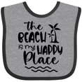 thumbnail image 3 of Inktastic Spring Break the Beach is My Happy Place Boys or Girls Baby Bib, 3 of 4