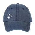 thumbnail image 2 of Only Moment Navy Baseball Cap for Men Women Blended Fabric Men Women Washed Distressed Twill Cotton Baseball Cap Vintage Adjustable Dad Hat One Size, 2 of 4