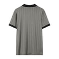 thumbnail image 4 of YueHuiYing Men's Textured Knit Button-Down Casual Short Sleeve Summer Vacation Beach Stretchy Golf Shirts, 4 of 9