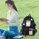 thumbnail image 4 of Mochila japonesa Harajuku para mujer jinwen Mochila escolar gran Negro lindas mochilas, 4 of 8