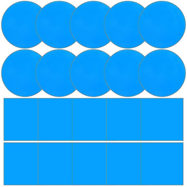 20 piezas de parches de reparación de PVC autoadhesivos, parche de revestimiento de piscina de vinilo, kit de reparación de parche de piscina inflable, goma de vinilo-YGWL