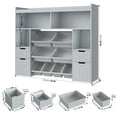 thumbnail image 4 of Homfa Kids Toy Storage Organizer with Removable Bin, Kids Bookshelf and Bookcase Toy Box with Drawers for Playroom, Classroom, Gray, 4 of 9