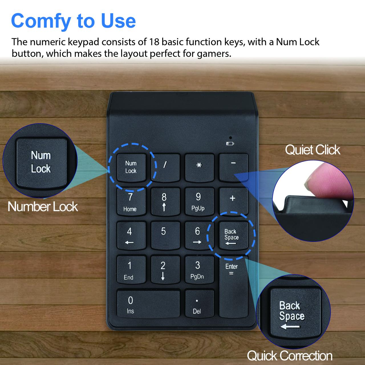 EEEkit Wireless Numeric Keypad 18-Key USB photo 5